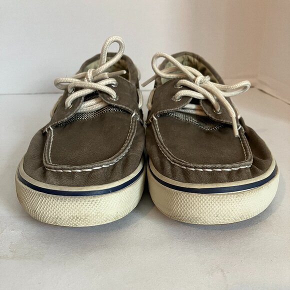 Sperry Top Sider Mens 2 Eyed Brown Washed Slip On/tie Boat Shoes Size 12 M. - Picture 2 of 11